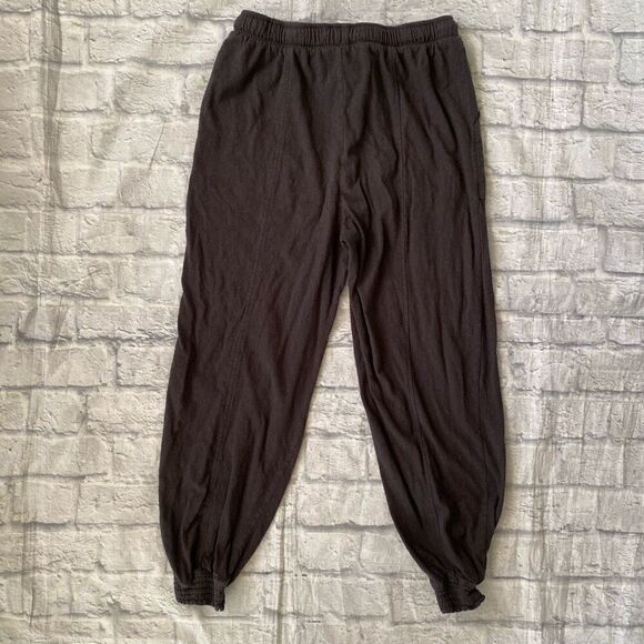 Aerie women S 100% cotton popcorn textured pull on joggers w/drawstring grey - Picture 8 of 10